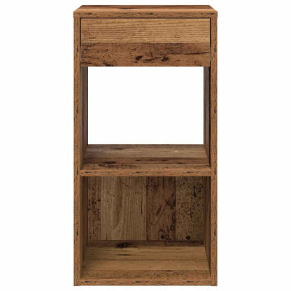 Nachtkastjes 2 st met lade 35x34x66,5 cm oud houtkleurig