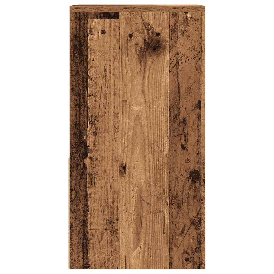 Nachtkastjes 2 st met lade 35x34x66,5 cm oud houtkleurig