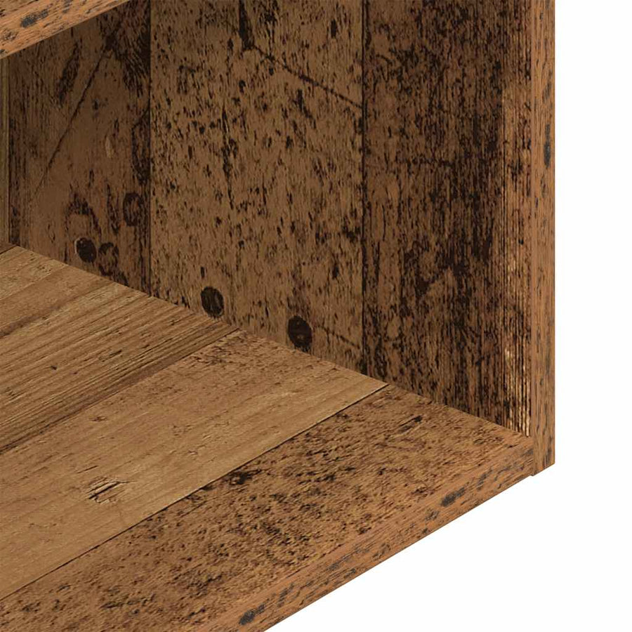 Nachtkastjes 2 st met lade 35x34x66,5 cm oud houtkleurig