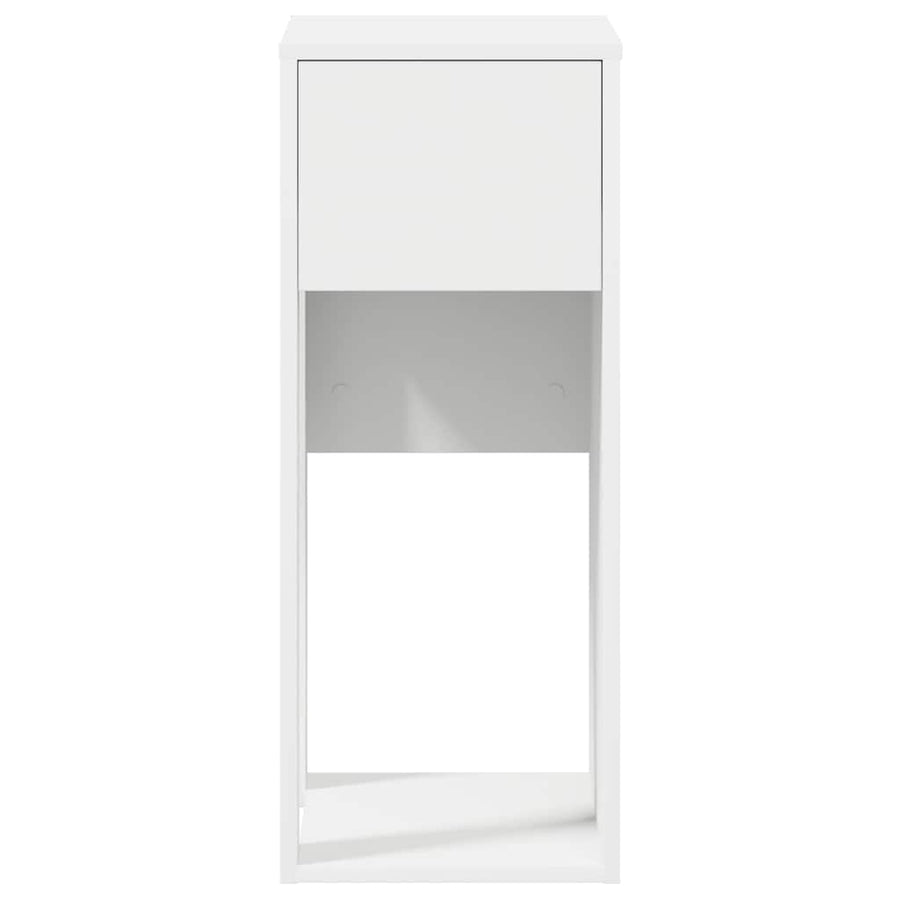 Computertorenstandaard met lade 30x44x74 cm wit