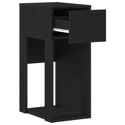 Computertorenstandaard met lade 30x44x74 cm zwart