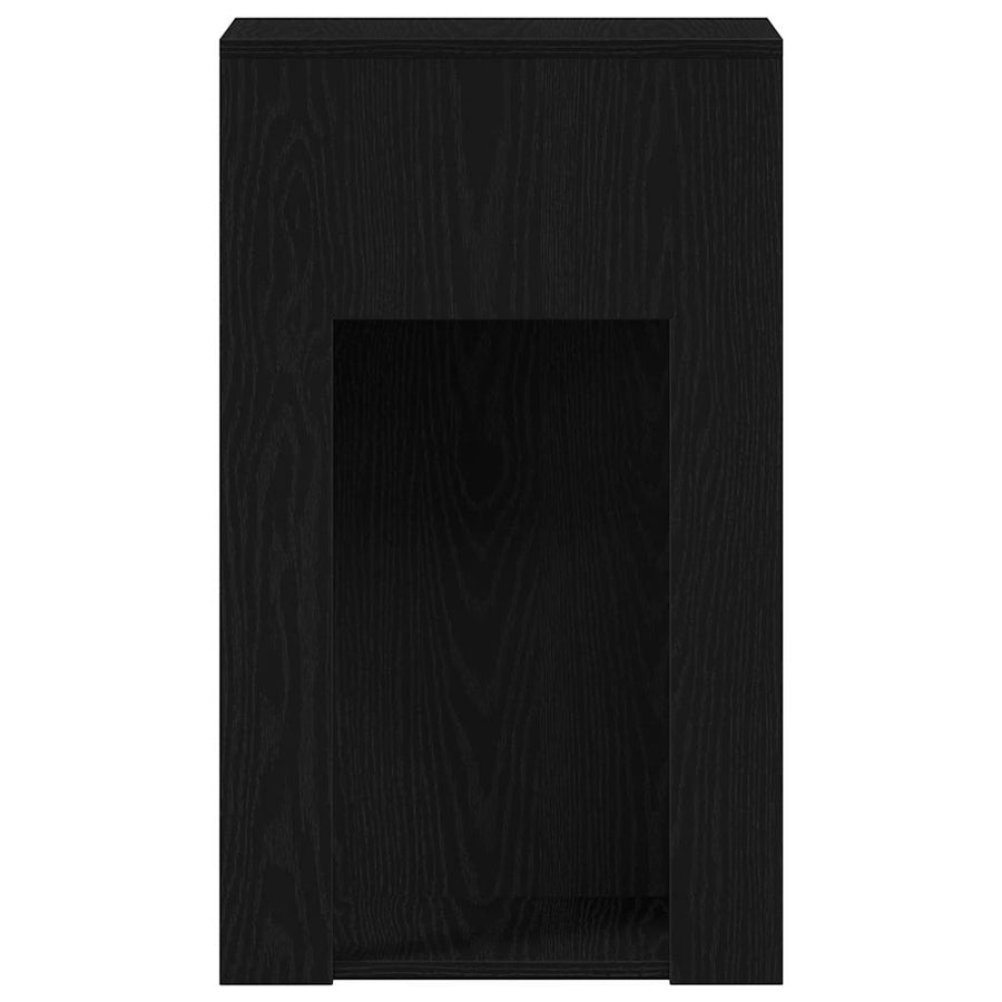 Computertorenstandaard met lade 30x44x74 cm zwart