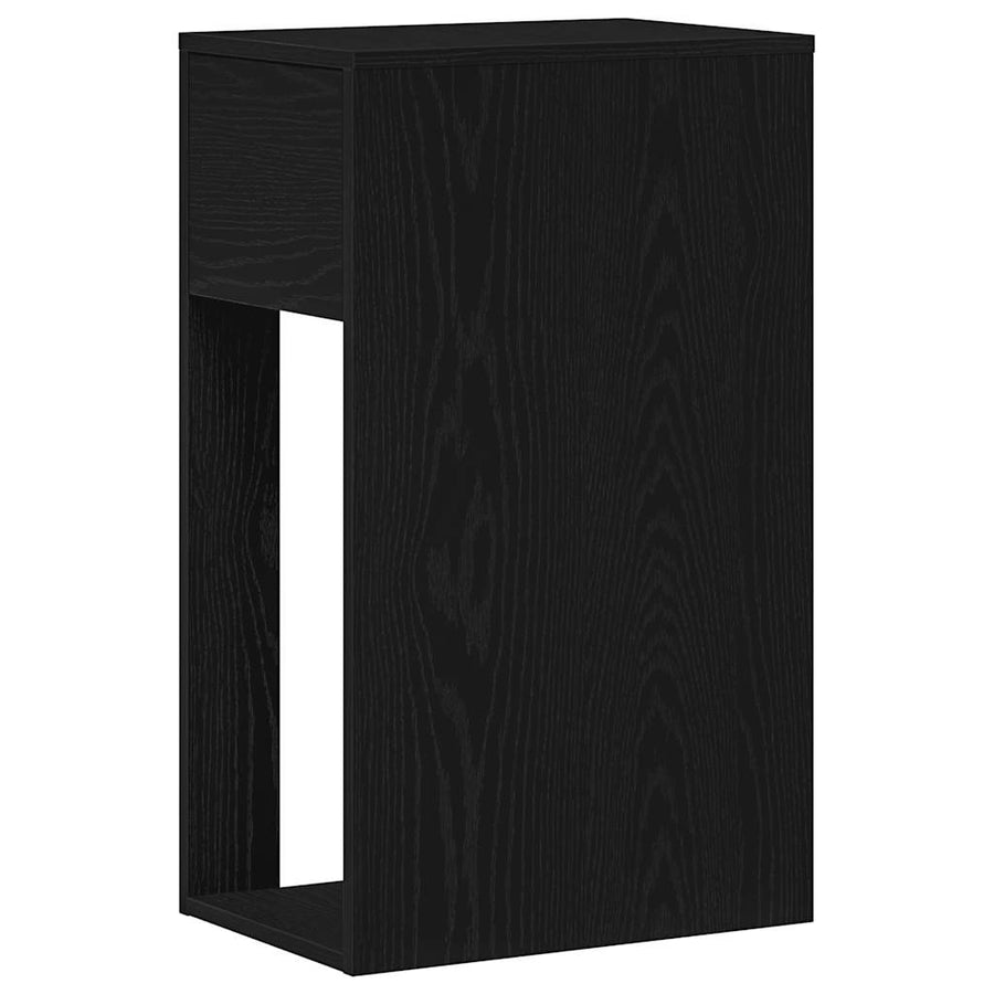 Computertorenstandaard met lade 30x44x74 cm zwart