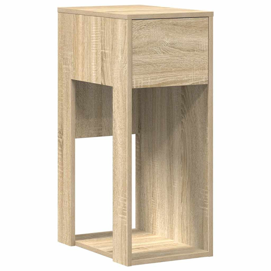 Computertorenstandaard met lade 30x44x74 cm sonoma eikenkleurig