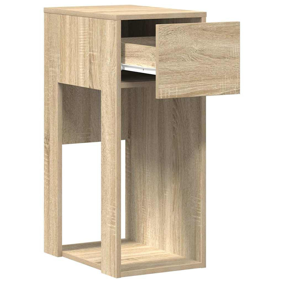 Computertorenstandaard met lade 30x44x74 cm sonoma eikenkleurig