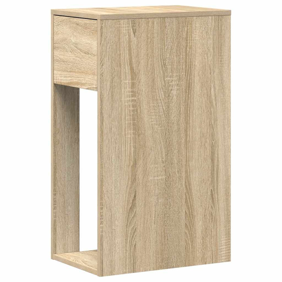 Computertorenstandaard met lade 30x44x74 cm sonoma eikenkleurig