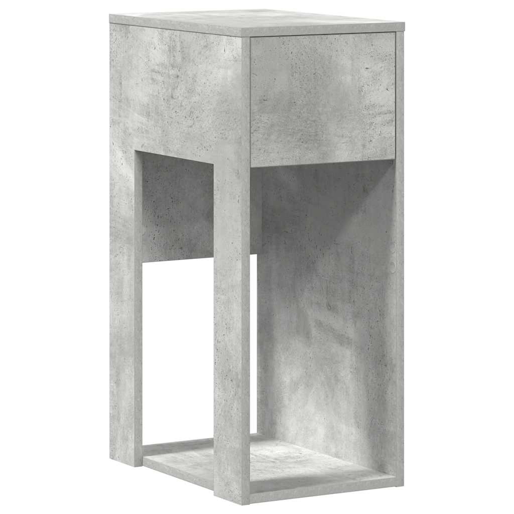 Computertorenstandaard met lade 30x44x74 cm betongrijs