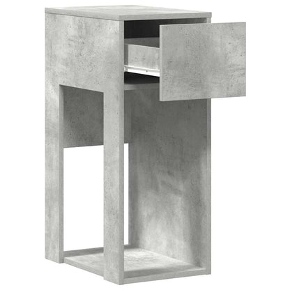 Computertorenstandaard met lade 30x44x74 cm betongrijs