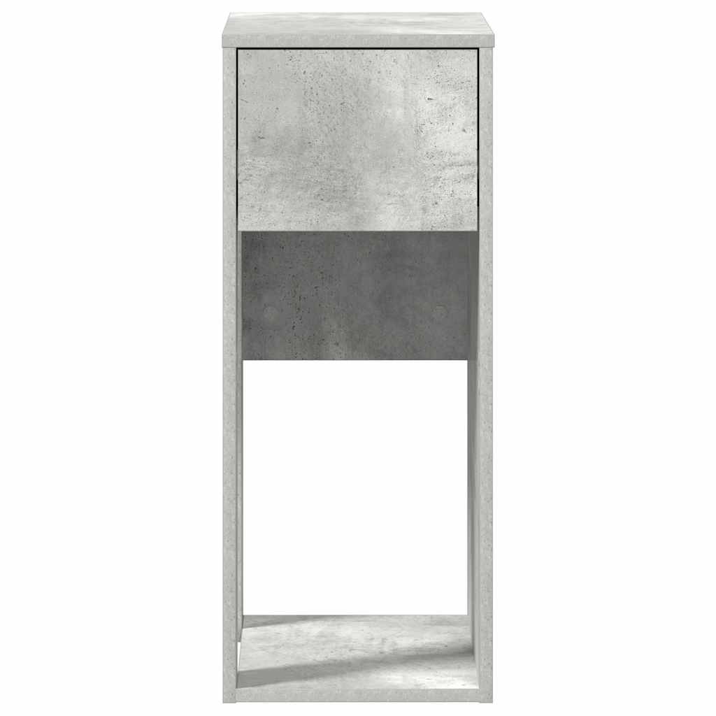 Computertorenstandaard met lade 30x44x74 cm betongrijs
