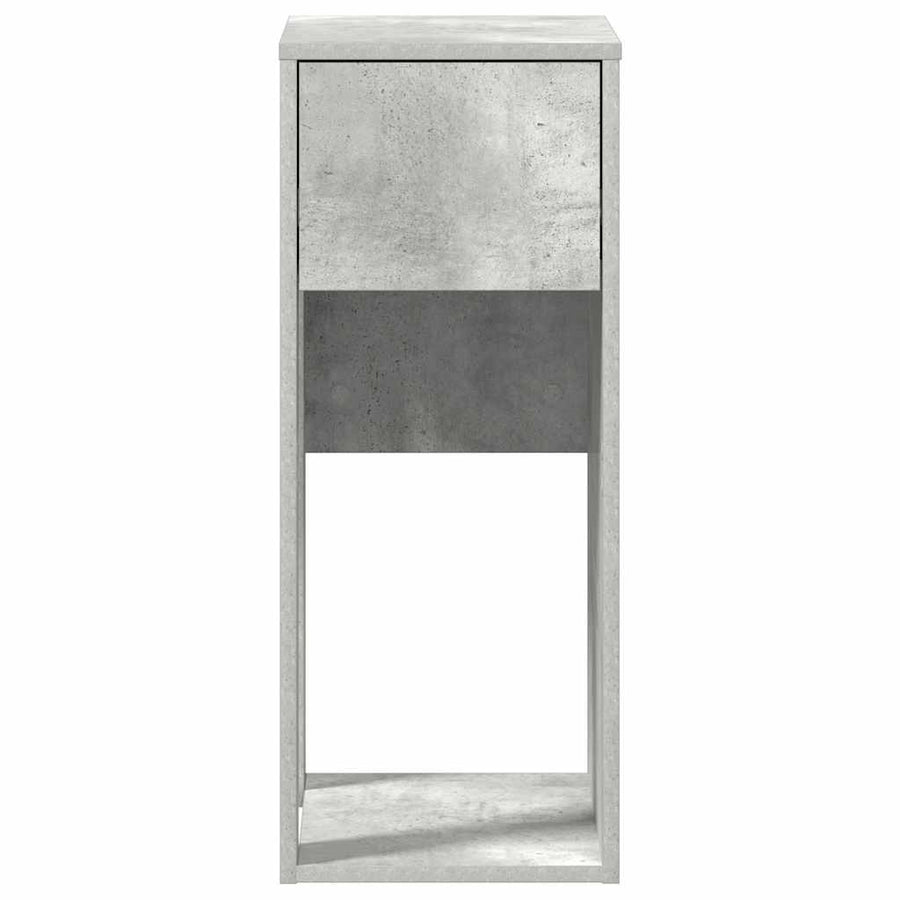 Computertorenstandaard met lade 30x44x74 cm betongrijs