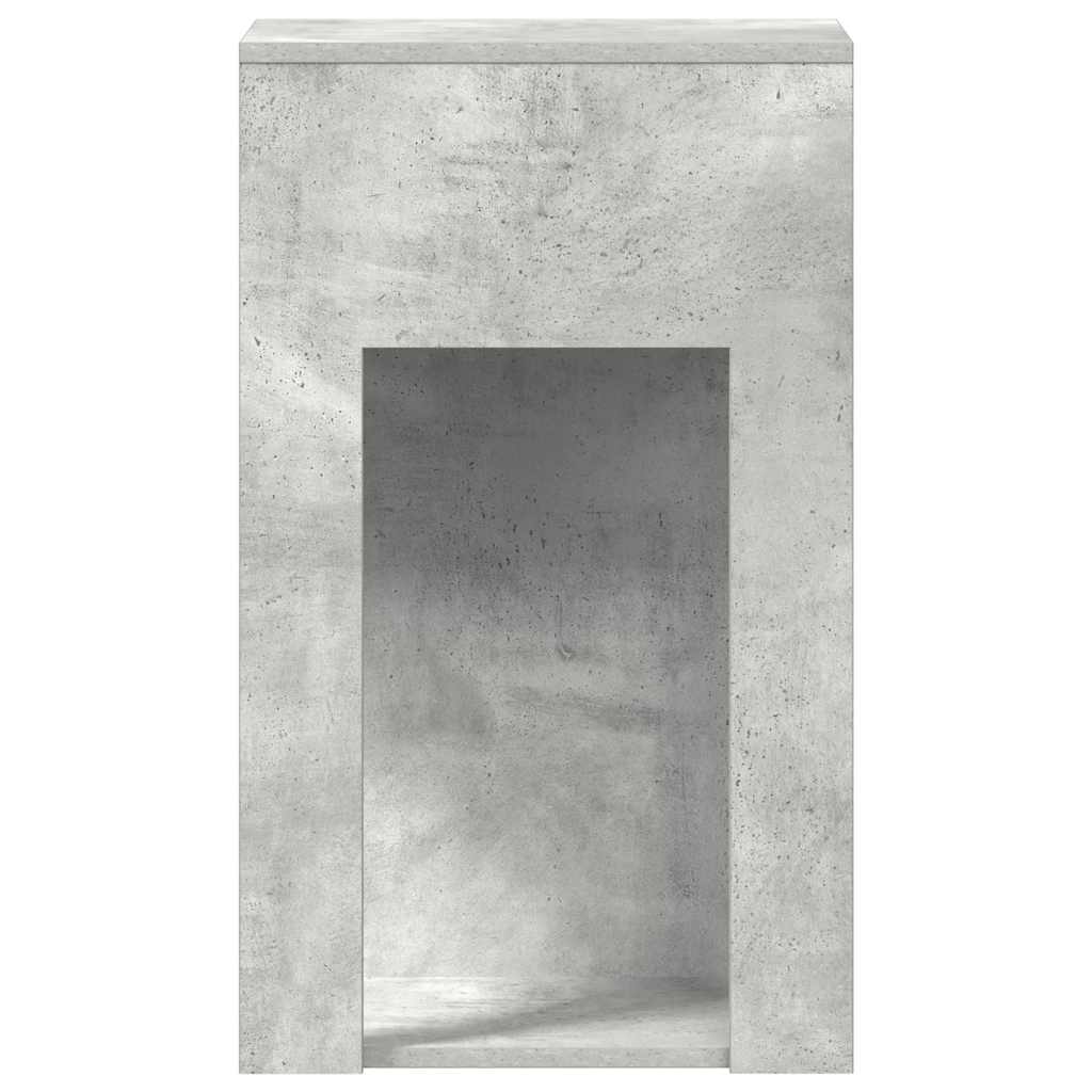 Computertorenstandaard met lade 30x44x74 cm betongrijs
