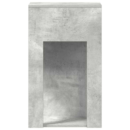Computertorenstandaard met lade 30x44x74 cm betongrijs