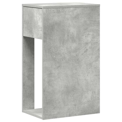 Computertorenstandaard met lade 30x44x74 cm betongrijs