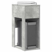Computer tower stand with drawer 30x44x74 cm concrete gray