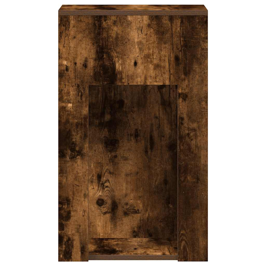 Computertorenstandaard met lade 30x44x74 cm gerookt eikenkleur