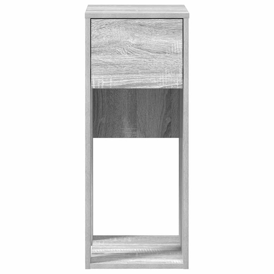 Computertorenstandaard met lade 30x44x74 cm grijs sonoma eiken