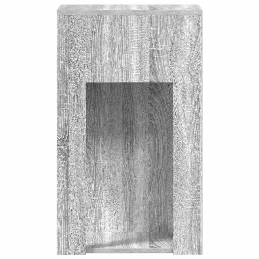 Computertorenstandaard met lade 30x44x74 cm grijs sonoma eiken