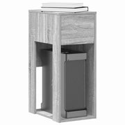 Computer tower stand with drawer 30x44x74 cm grey Sonoma oak