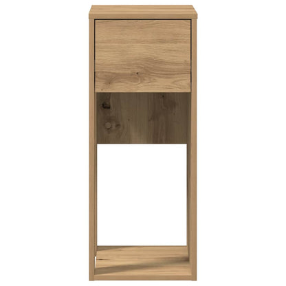 Computertorenstandaard met lade 30x44x74 cm artisanaal eiken