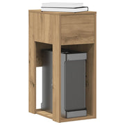 Computer Tower Stand with Drawer 30x44x74 cm Artisanal Oak