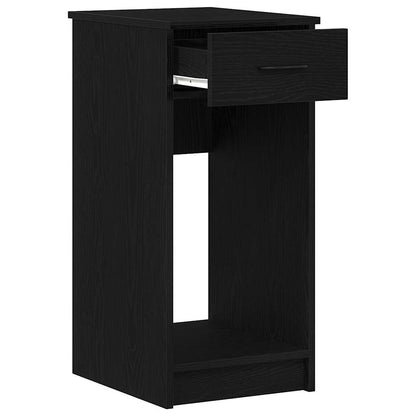 Computertorenstandaard met lade 35x45x77 cm zwart