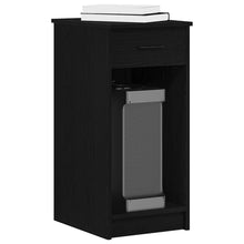 Computertorenstandaard met lade 35x45x77 cm zwart
