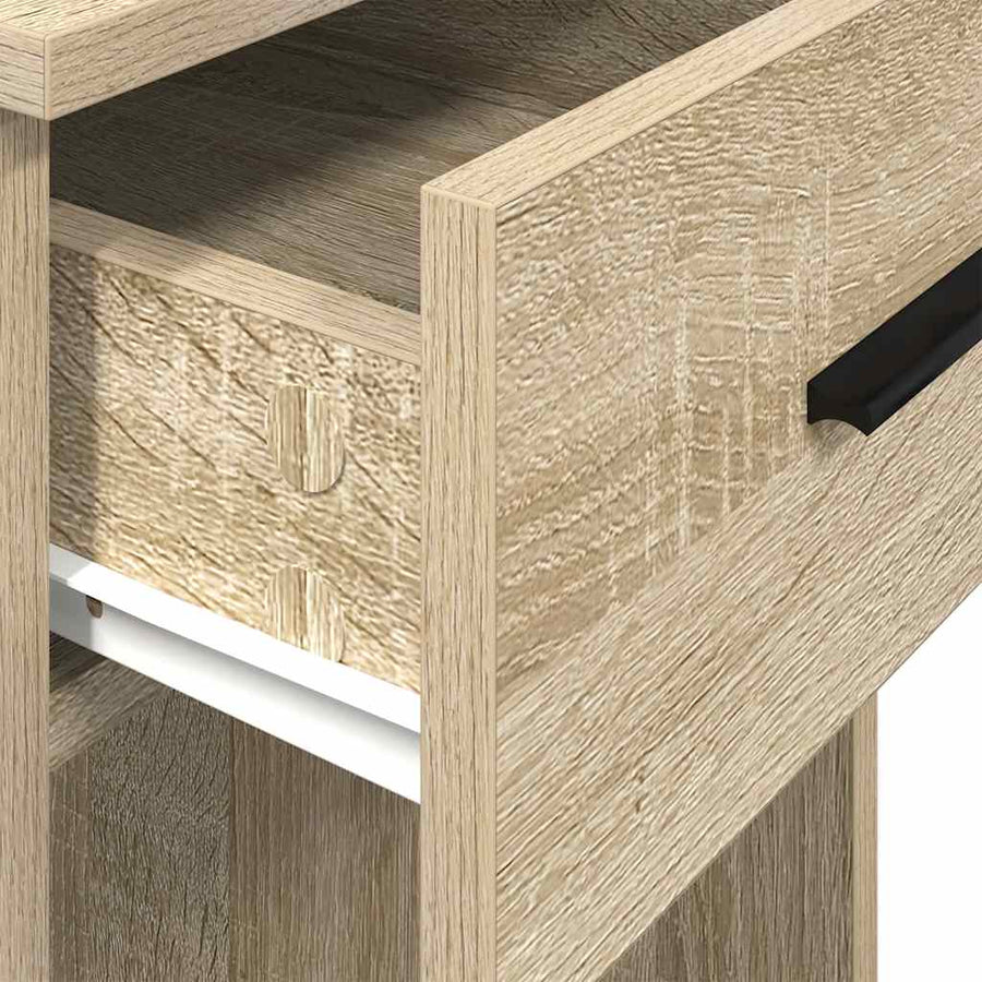 Computertorenstandaard met lade 35x45x77 cm sonoma eikenkleurig