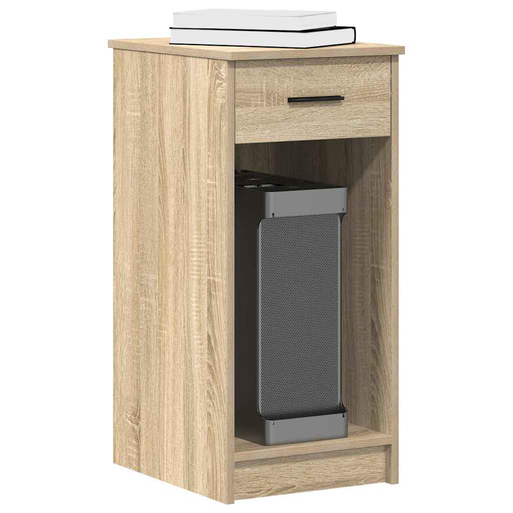 Computertorenstandaard met lade 35x45x77 cm sonoma eikenkleurig
