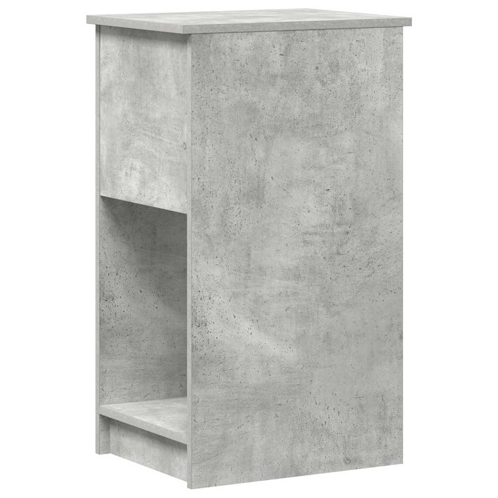 Computertorenstandaard met lade 35x45x77 cm betongrijs