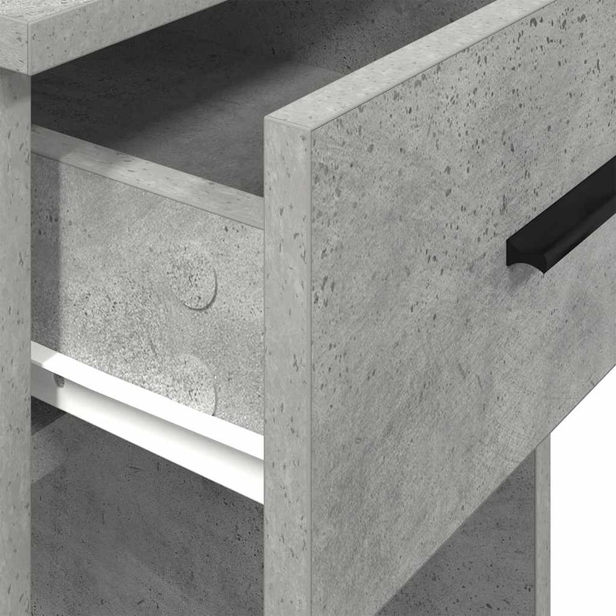 Computertorenstandaard met lade 35x45x77 cm betongrijs