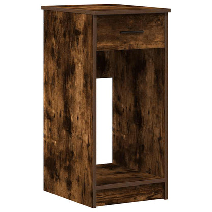 Computertorenstandaard met lade 35x45x77 cm gerookt eikenkleur