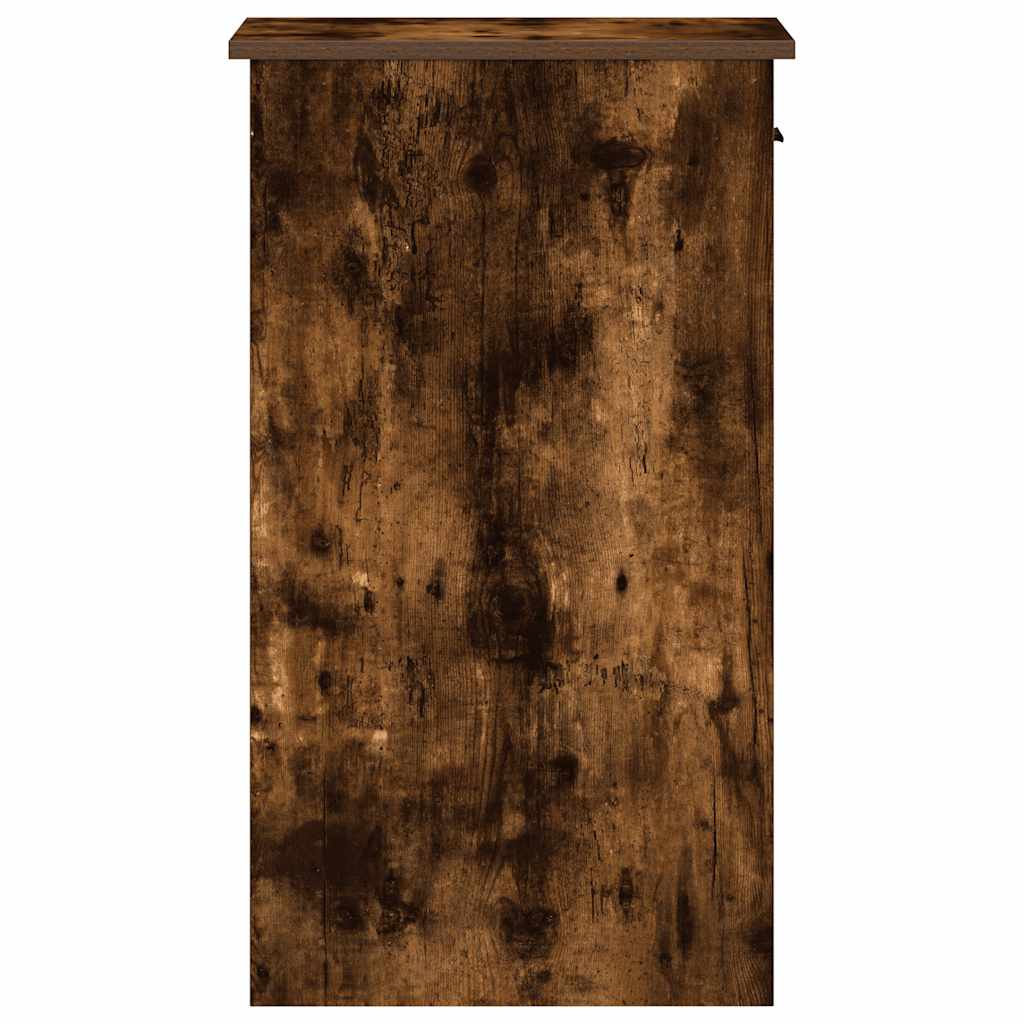 Computertorenstandaard met lade 35x45x77 cm gerookt eikenkleur