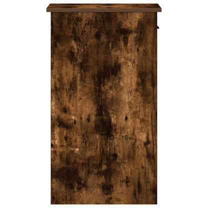 Computertorenstandaard met lade 35x45x77 cm gerookt eikenkleur