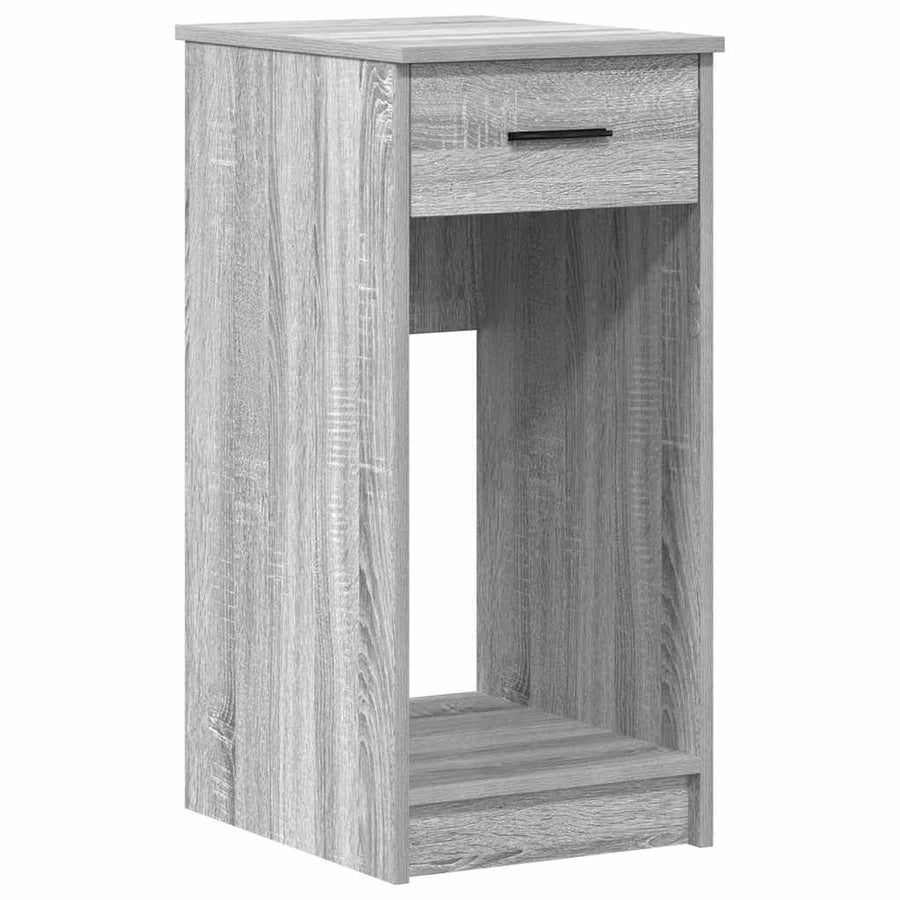 Computertorenstandaard met lade 35x45x77 cm grijs sonoma eiken