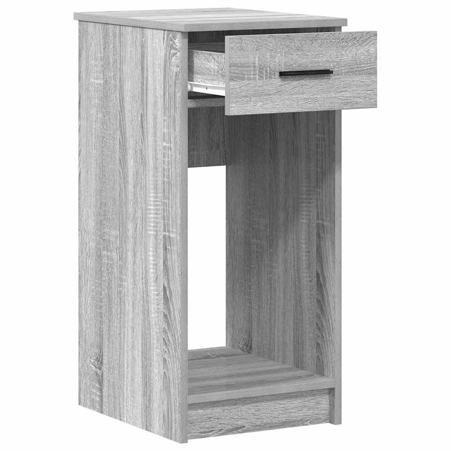 Computertorenstandaard met lade 35x45x77 cm grijs sonoma eiken