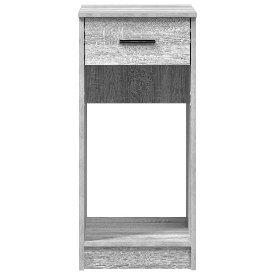 Computertorenstandaard met lade 35x45x77 cm grijs sonoma eiken