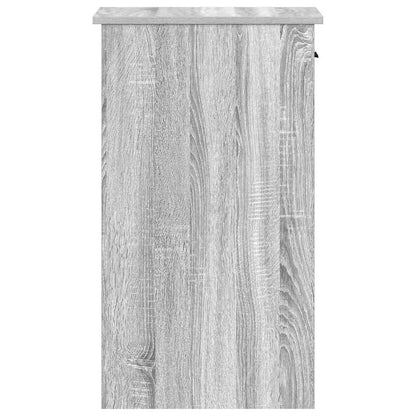Computertorenstandaard met lade 35x45x77 cm grijs sonoma eiken