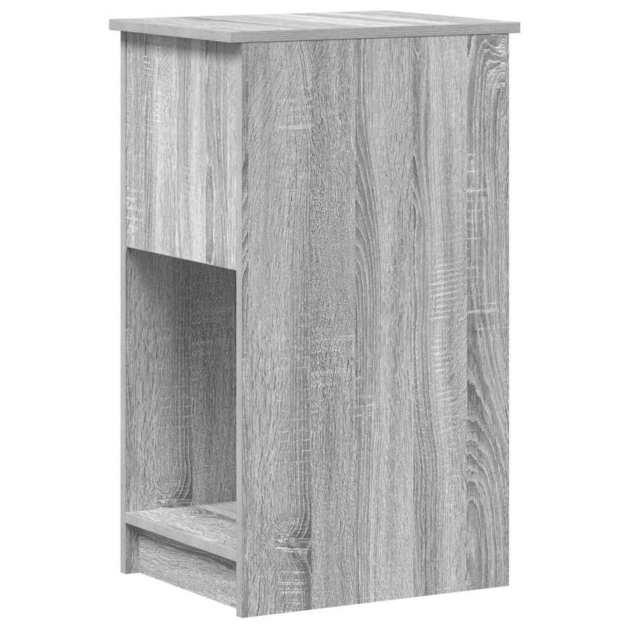 Computertorenstandaard met lade 35x45x77 cm grijs sonoma eiken
