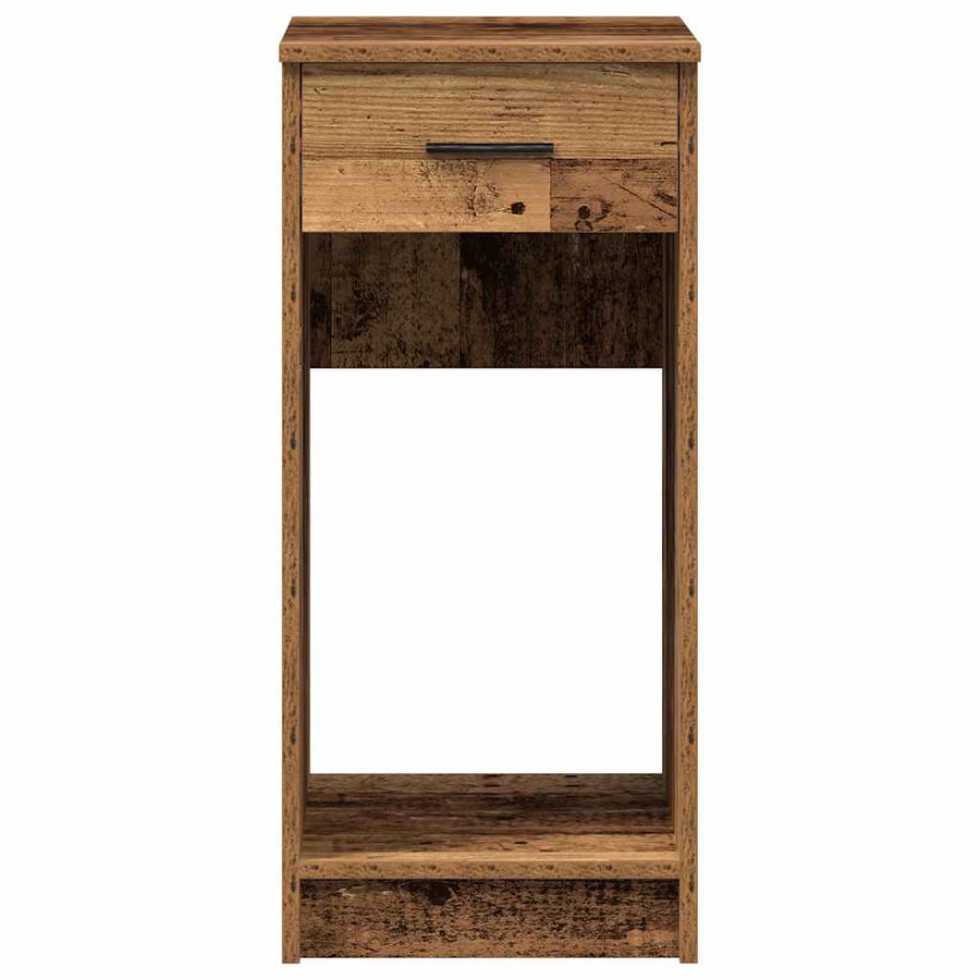 Computertorenstandaard met lade 35x45x77 cm oud houtkleurig