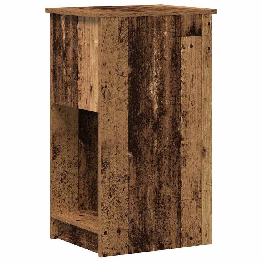 Computertorenstandaard met lade 35x45x77 cm oud houtkleurig