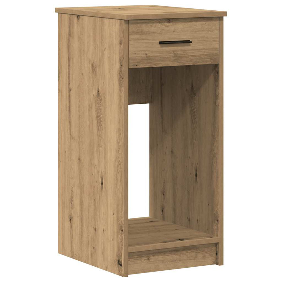 Computertorenstandaard met lade 35x45x77 cm artisanaal eiken