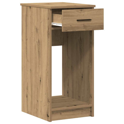 Computertorenstandaard met lade 35x45x77 cm artisanaal eiken