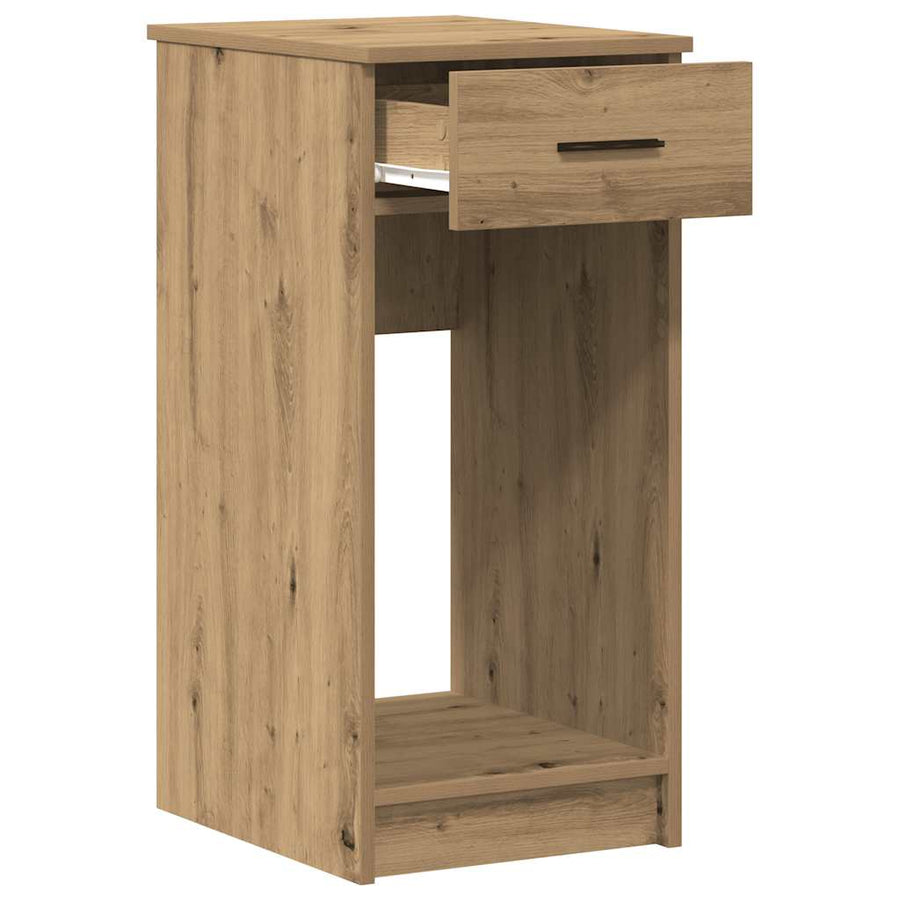 Computertorenstandaard met lade 35x45x77 cm artisanaal eiken