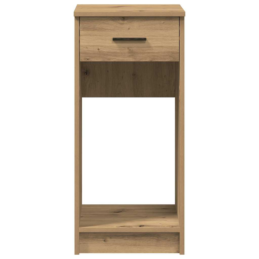 Computertorenstandaard met lade 35x45x77 cm artisanaal eiken