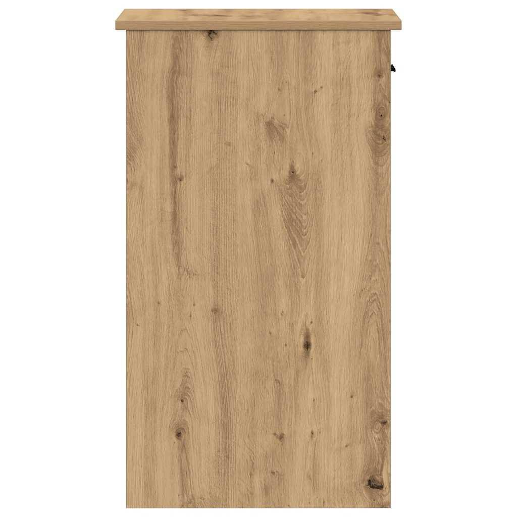 Computertorenstandaard met lade 35x45x77 cm artisanaal eiken