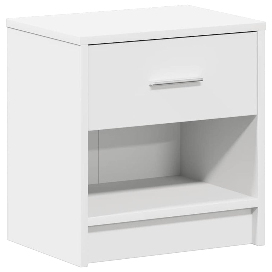 Nachtkastje met lade 39x28x41 cm wit