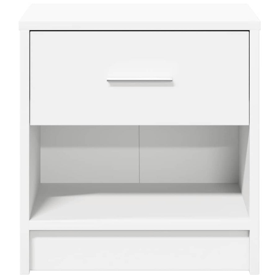 Nachtkastjes 2 st met lade 39x28x41 cm wit