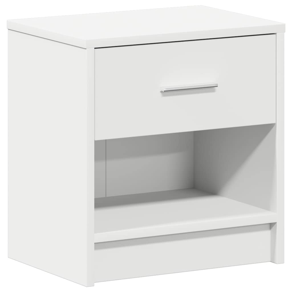 Nachtkastjes 2 st met lade 39x28x41 cm wit