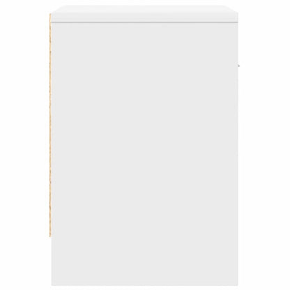 Nachtkastjes 2 st met lade 39x28x41 cm wit