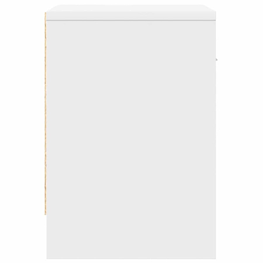 Nachtkastjes 2 st met lade 39x28x41 cm wit